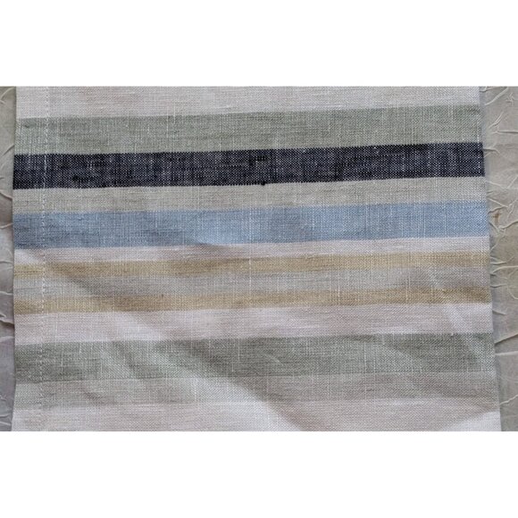 Williams Sonoma Placemats 100% Linen Stripes Kitchen Towel Cloth 14x20 Set Of 2 - Picture 2 of 9